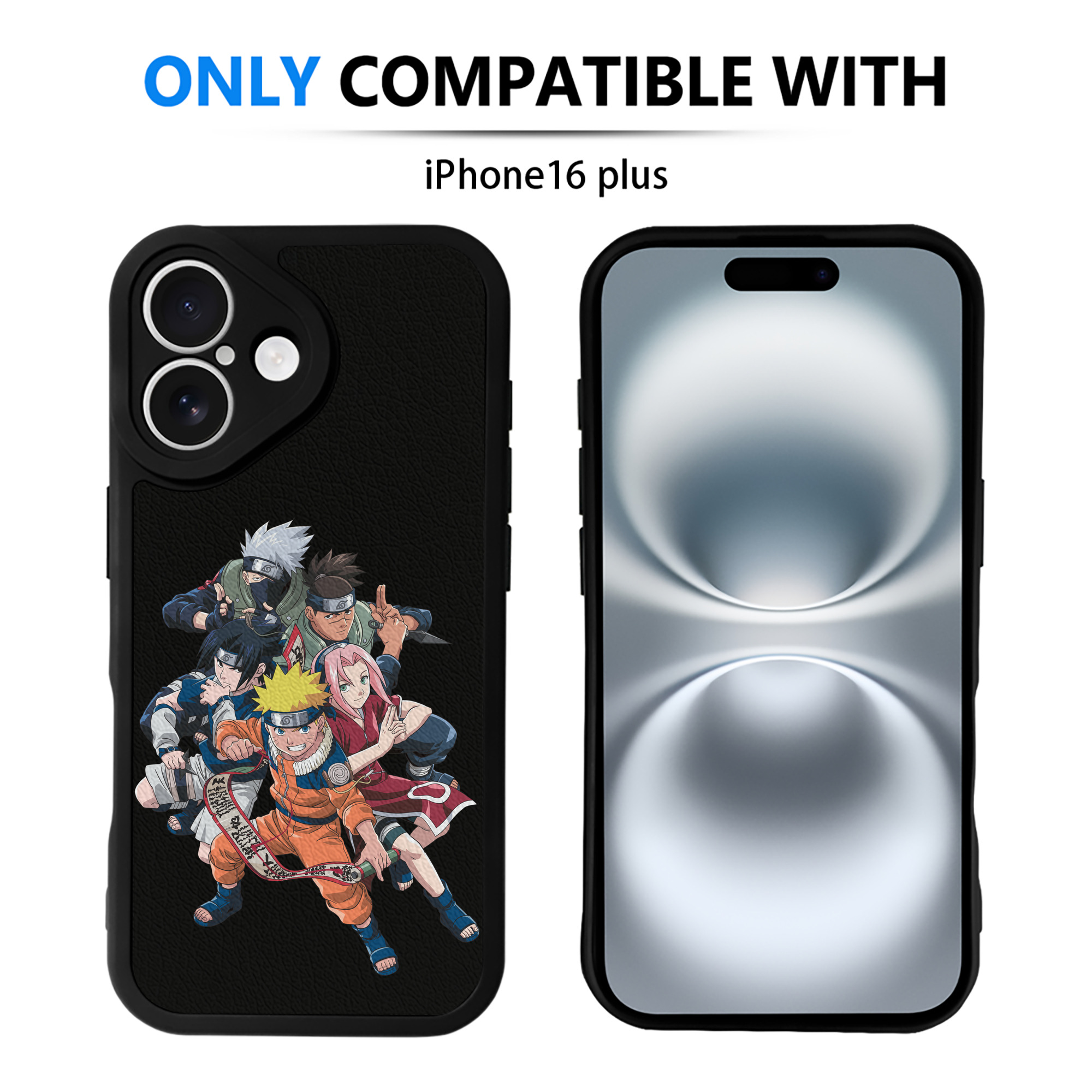（画像用） NARUTO -ナルト- うずまき ナルト Uzumaki Naruto 【iPhone 16シリーズ対応】シリコンスマホケース（レザー調） 材質：シリコン